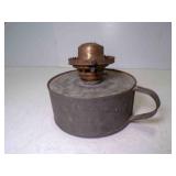 Antique Primitive Hand Held Kerosene Lamp