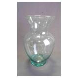 Classic Clear Green Bottom Round Bulbous Body Vase