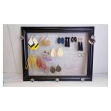 Decorative Wood & Wire Mesh Earring Organizer