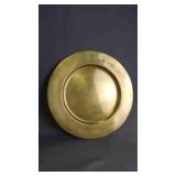 Vintage Solid Brass Tabletop Serving Platter/Tray