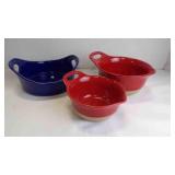 3 Rachael Ray Ceramic Nesting Mixing Bowl Set