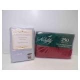 NEW Burgundy King Size Flat Sheet & 2 Gray King