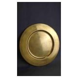 Vintage Solid Brass Tabletop Serving Platter/Tray