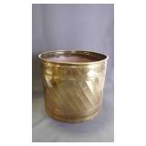 Vintage Cylinder Brass Planter or Waste Basket