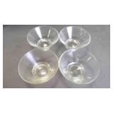 4 Vintage Pyrex Clear Glass Dessert/Custard Cups