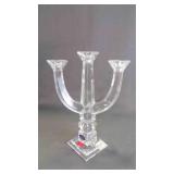 Vintage Lead Crystal 3-Arm Candelabra Holder