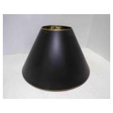 Large Matte Black Opaque Paper Hardback Lamp Shade