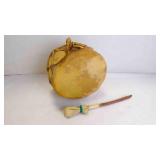 Authentic Rawhide Hoop & Wood Drum w/Stick
