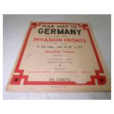41' X 27' Full Color War Map of Germany & Invasion