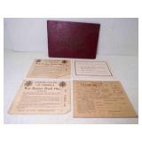 Hardback War Ration Book & 2 1942 War Ration