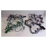 4 Loose Wired Outdoor String Lights Some Bulbs