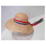 Modern Miss Wide Brim Straw Sun Hat Open Weave