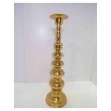 Vintage Brass 22' Stacked Node Brass Floor Candle