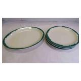3 Vintage Plates/Platter in Wintergreen Pattern