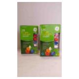 2 GE Glow 25 C-7 Multicolor Christmas Lights