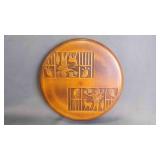 Vintage Wood Relief Egyptian Carving Display Stand