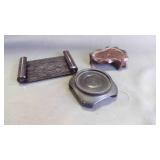 3 Vintage Hand-Carved Hard-Wood Display Stands