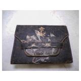 WWII Era US Navy Sewing Kit - Black Leather with