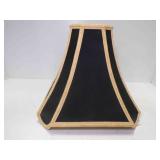 Vintage Black w/Gold Trim Square Bell Lamp Shade
