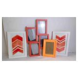 4 Abstract Chevron Framed Wall Dï¿½cor & Frames w/
