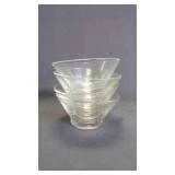 4 Vintage Pyrex Clear Glass Dessert/Custard Cups