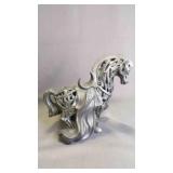 Vintage Pierced/Carved Ceramic Trojan Horse Statue