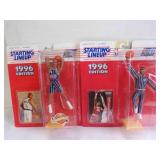 2 1996 Starting Lineup NBA Basketball Figurines