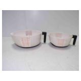2 Mixing Bowls w/Measurement Window & Handle