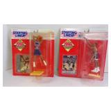2 1995 Kenner Starting Lineup NBA Action Figures