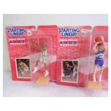 2 1997 Starting Lineup NBA Basketball Figurines
