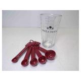 Burgundy Paula Deen 5 Piece Nesting Measuring