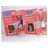 2 1997 Starting Lineup NBA Basketball Figurines