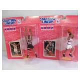 2 1997 Starting Lineup NBA Basketball Figurines