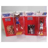 2 1996 Starting Lineup NBA Basketball Figurines