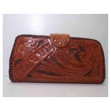 Vintage Brown Leather Hand Tooled Personalized