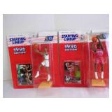 2 1996 Starting Lineup NBA Basketball Figurines