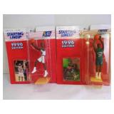2 1996 Starting Lineup NBA Basketball Figurines
