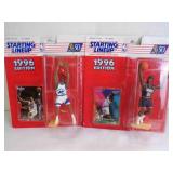 2 1996 Starting Lineup NBA Basketball Figurines