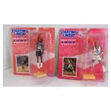 2 1997 Kenner Starting Lineup NBA Action Figures