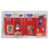 2 1996 Kenner Starting Lineup NBA Action Figures