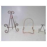 3 Metal Easel Stands