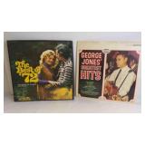 2 Vintage George Jones GH & 3-Vinyl Record Set