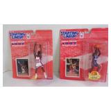 2 1997 Kenner Starting Lineup NBA Action Figures