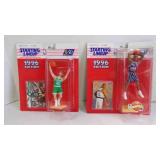 2 1996 Kenner Starting Lineup NBA Action Figures
