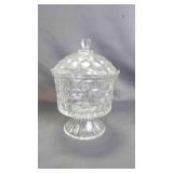 Vintage Footed Pressed Glass Candy/Trinket Dish w/