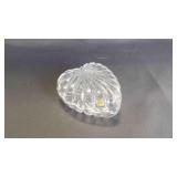 Vintage 24% Lead Crystal Heart-Shaped Trinket Box