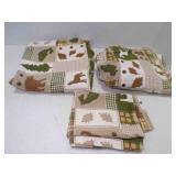 Twin Size Flannel Rustic Patchwork Sheet Set