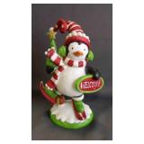 Hand-Painted Polyresin Holiday Penguin Figurine