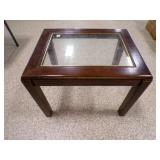 Side Table w/Glass Top Insert - 20" X 26" X 20"