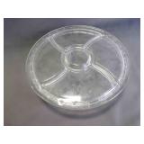 Clear Glass Pedestal Cake Plate/ Divided Appetizer